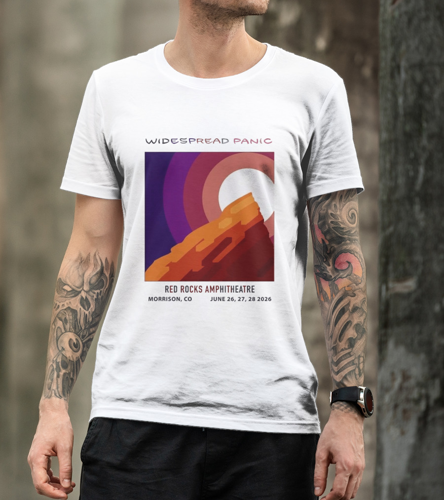 Widespread Panic Red Rocks Amphitheatre Morrison CO June 26 27 28 2026 T-Shirt