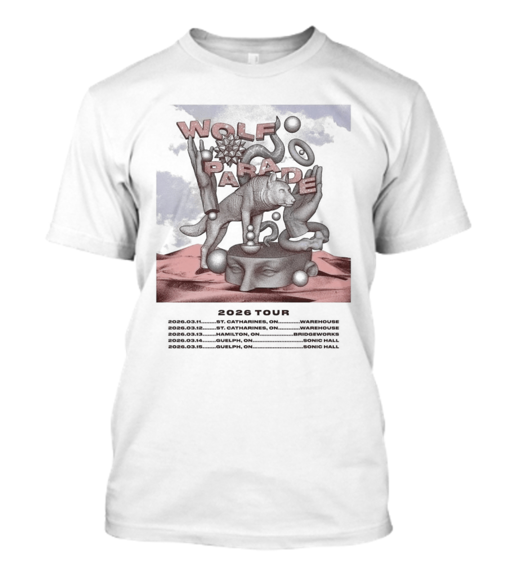 Wolf Parade 2026 North America Tour Dates T-Shirt