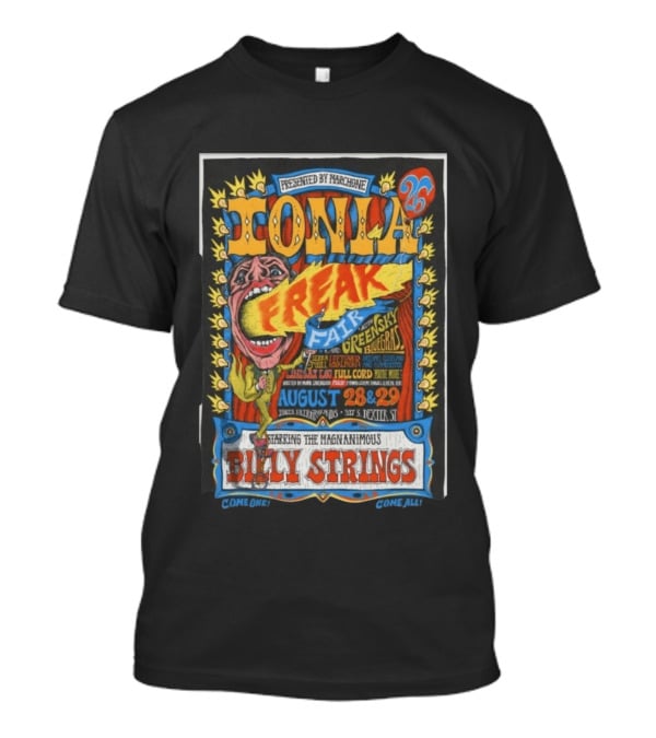 Ionia Freak Fair Green Sky Bluegrass Full Cord August 28 29 2026 Starring Billy Strings T-Shirt