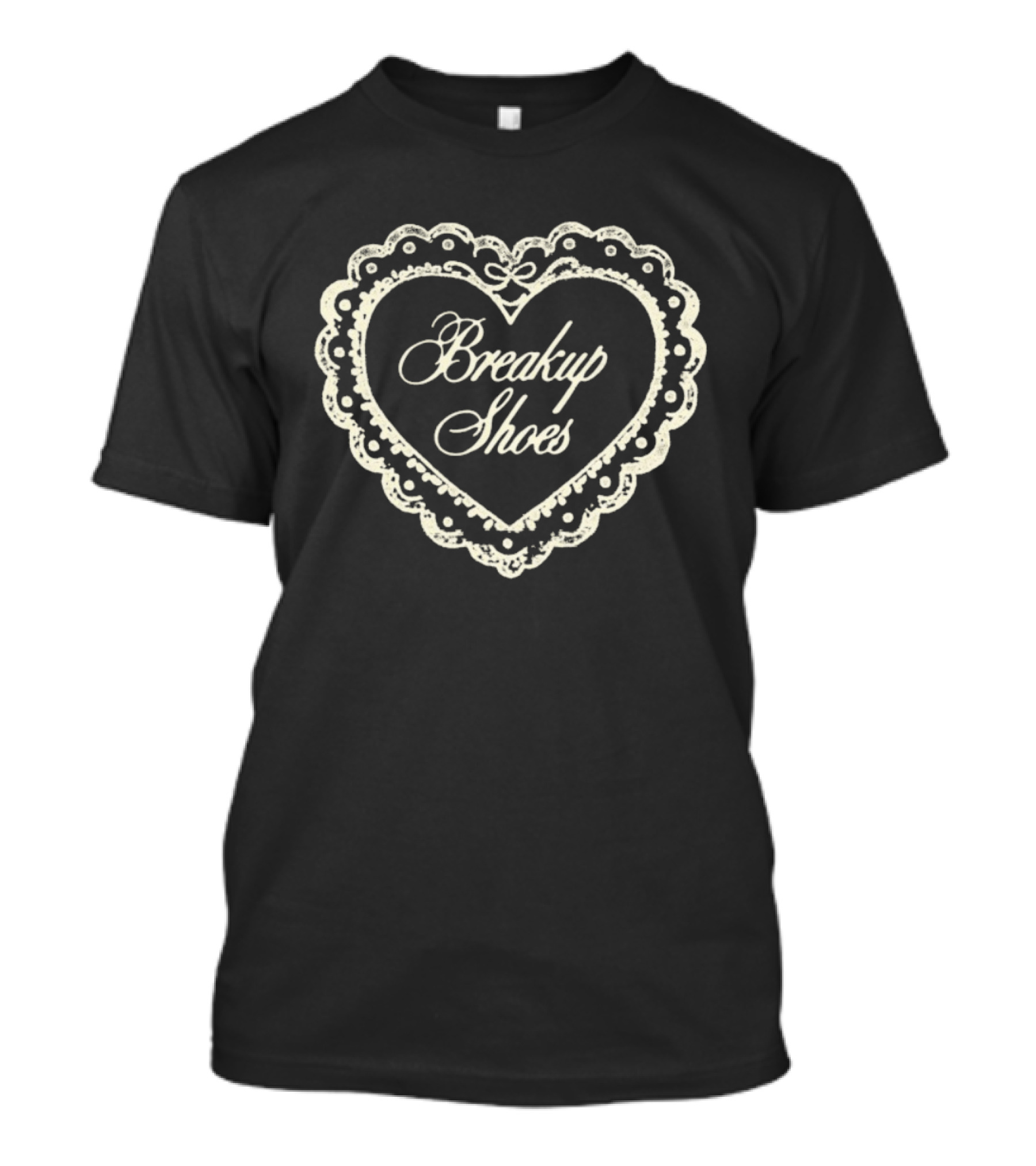 Breakup Shoes Heart Lace Romantic Motif T-Shirt
