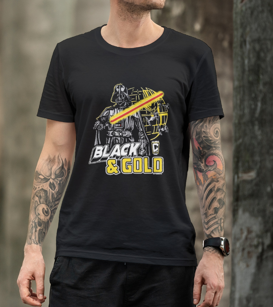 Columbus Crew Star Wars Darth Vader Black Gold T-Shirt