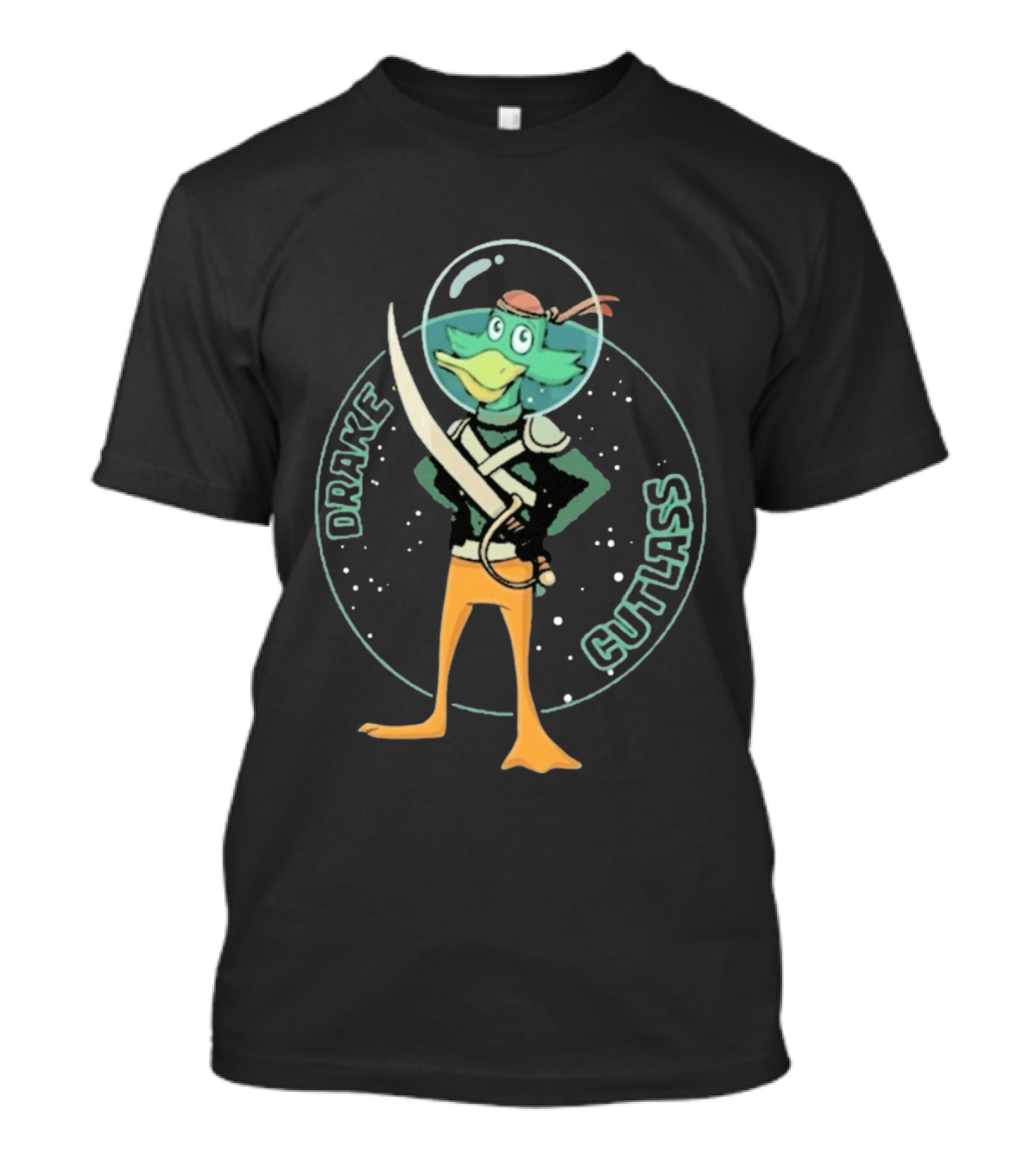 Drake Cutlass Duck Sword Space Adventure T-Shirt