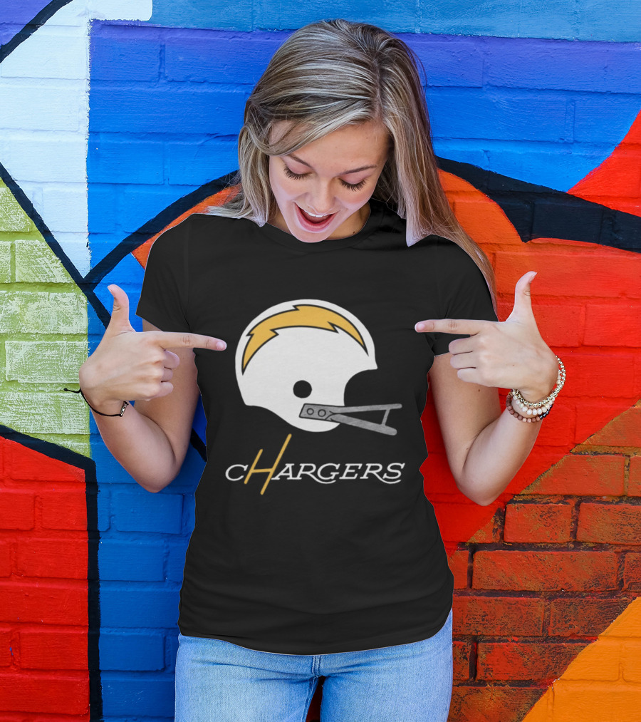 Los Angeles Chargers Big Helmet Football Team T-Shirt
