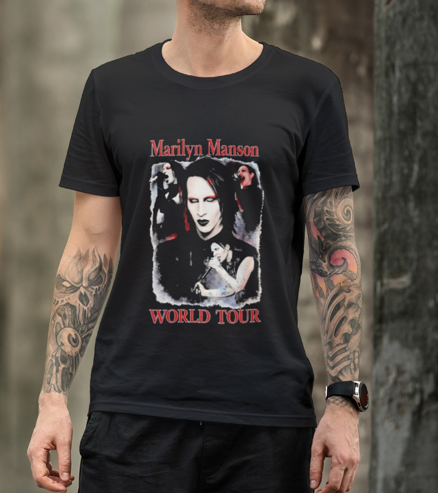 Marilyn Manson World Tour Gothic Rock T-Shirt