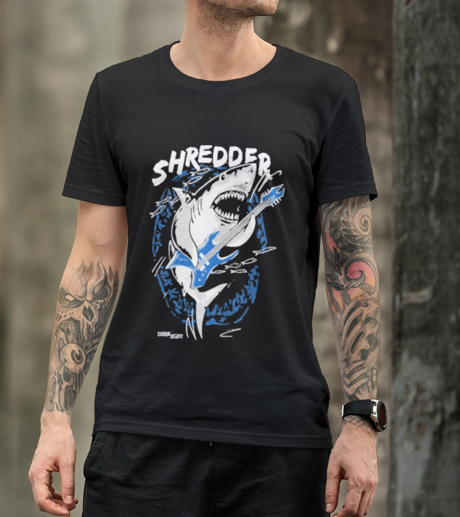 Shredder Shark With Electric Guitar T-Shirt
