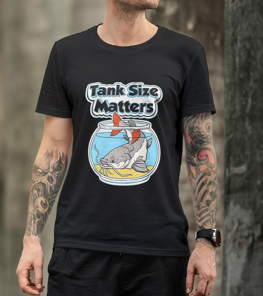 Tank Size Matters Redtail Catfish In Aquarium T-Shirt