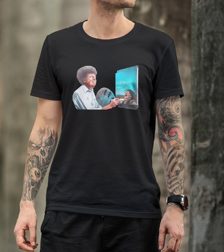 Donald Trump Bob Ross Painting Parody Humor Political T-Shirt