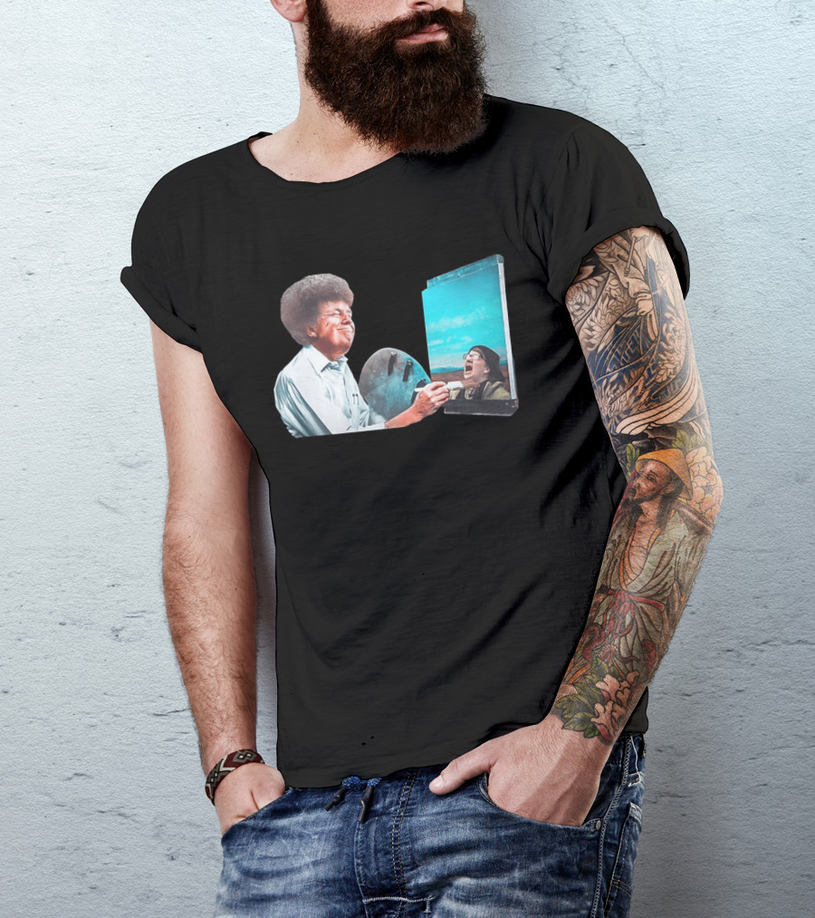 Donald Trump Bob Ross Painting Parody Humor Political T-Shirt