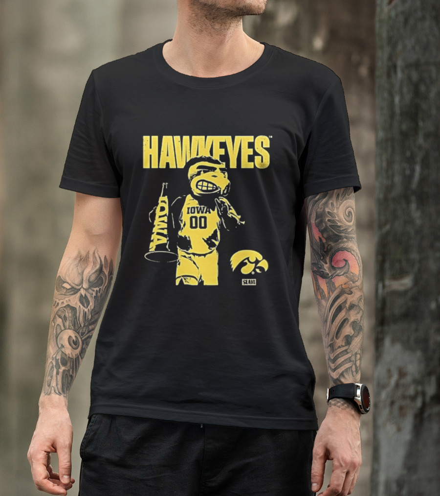 Iowa Hawkeyes Herky The Hawk 00 Slam Basketball T-Shirt