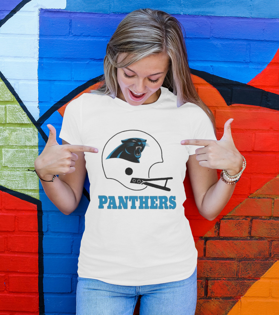 Panthers Football Helmet Carolina T-Shirt