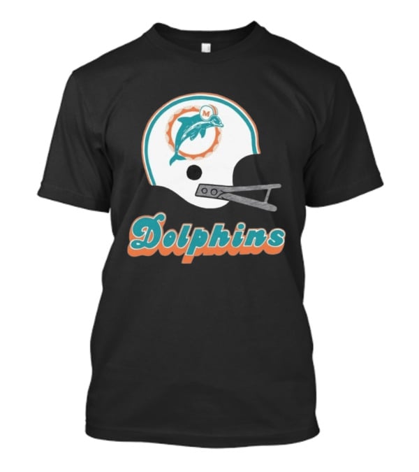 Miami Dolphins Vintage Helmet Dolphins T-Shirt