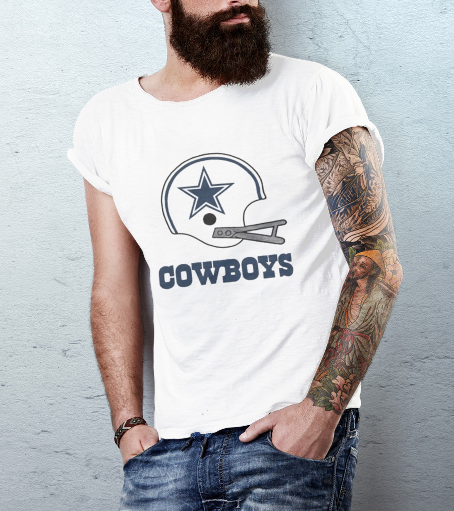 Dallas Cowboys Star Emblem Helmet Cowboys T-Shirt
