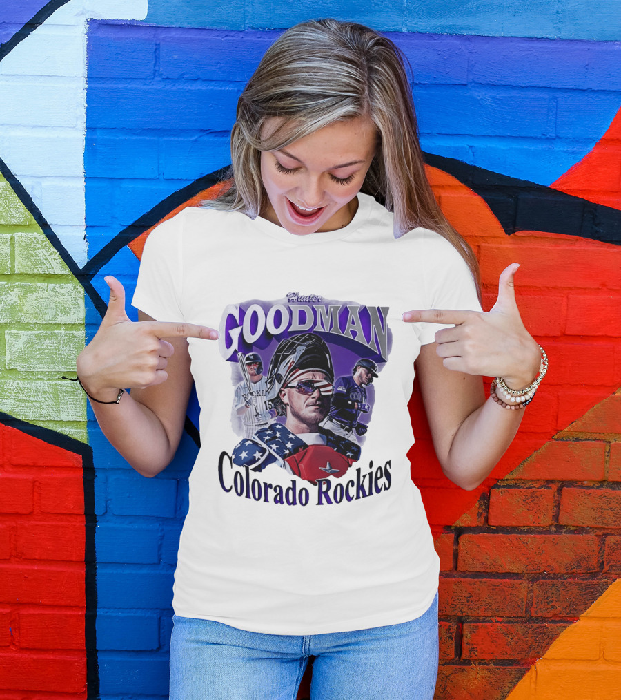 Hunter Goodman Colorado Rockies Catcher And Player Patriots 2026 T-Shirt