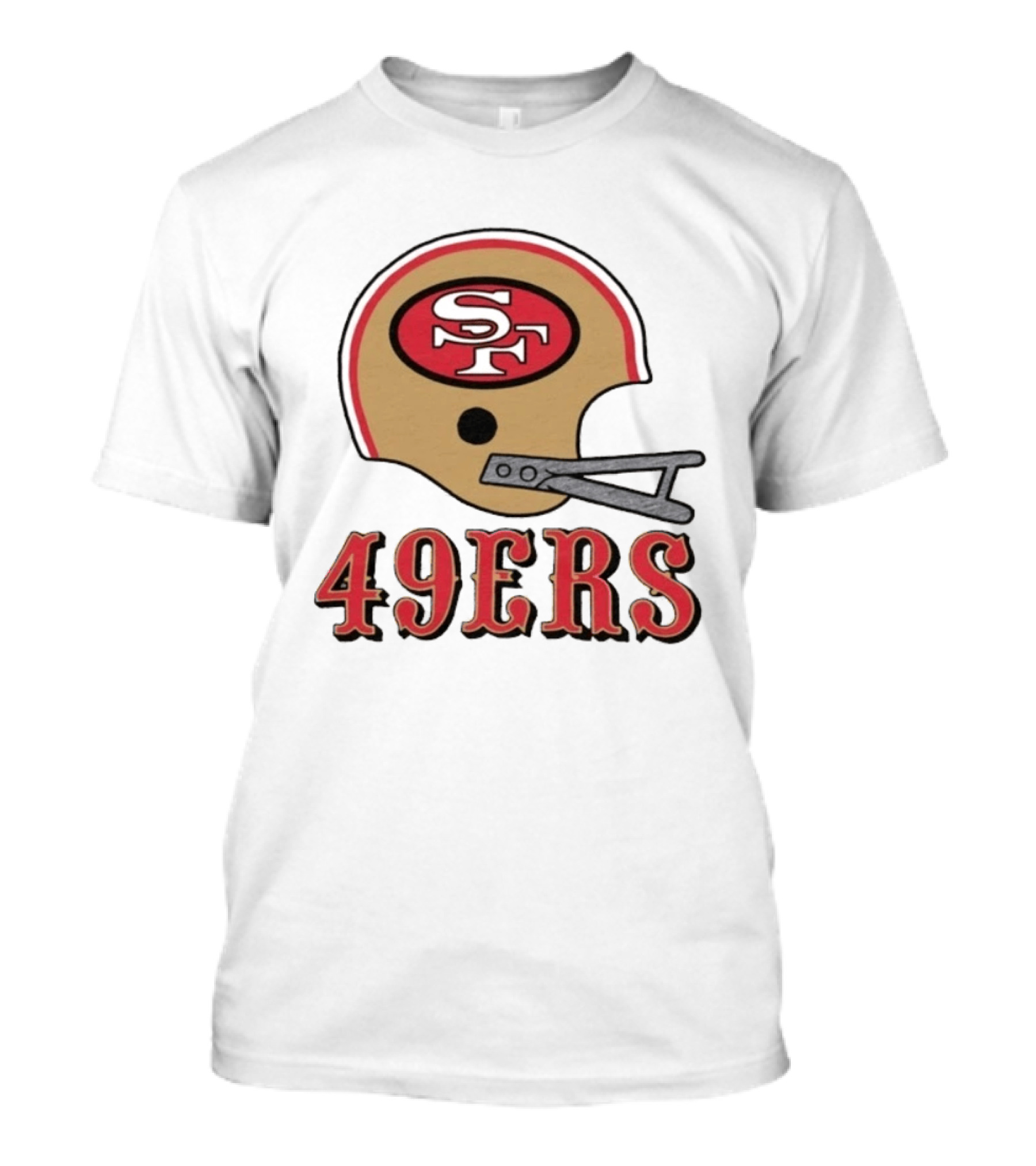 San Francisco 49ers SF Football Helmet 49ers T-Shirt