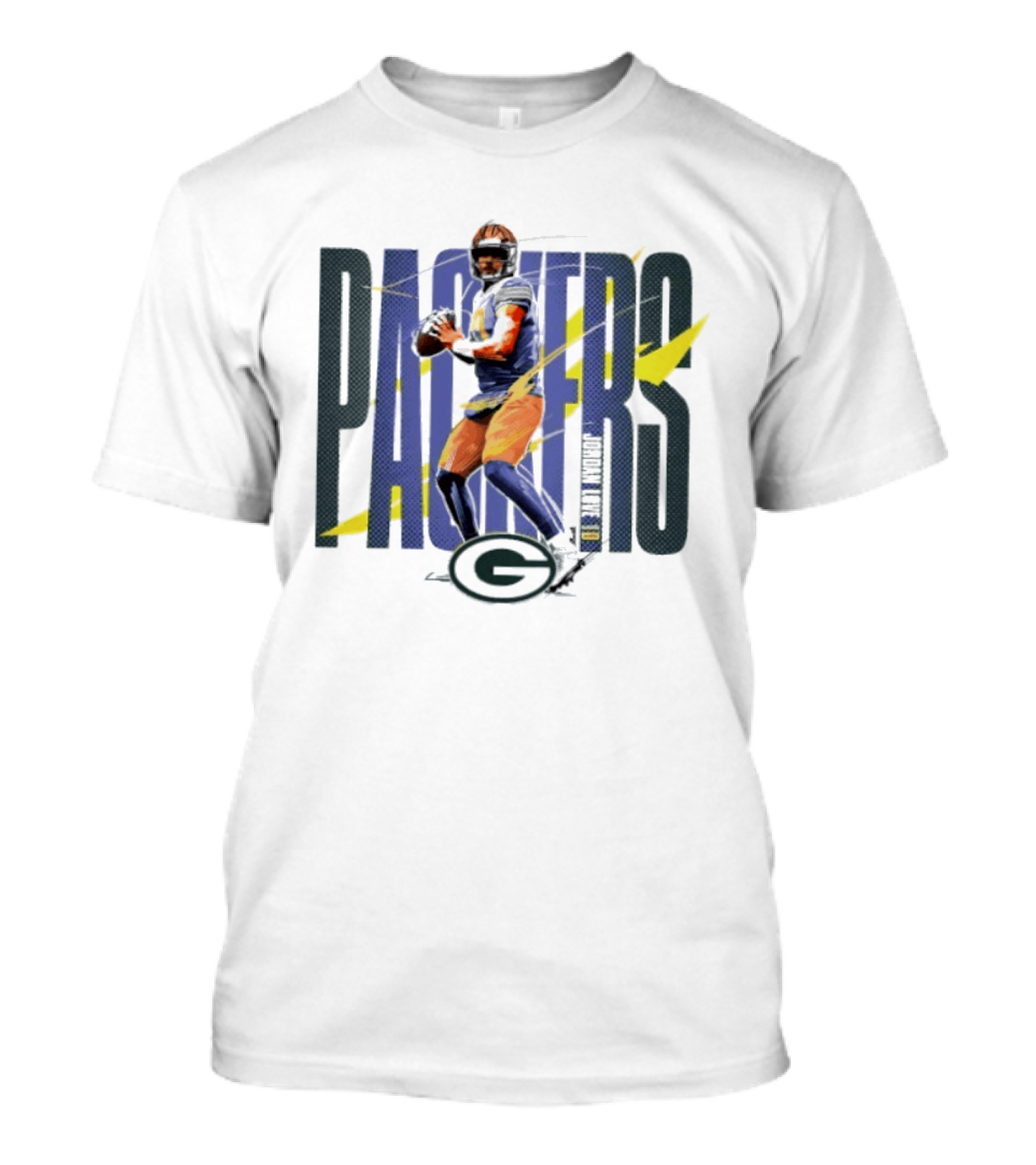 Packers Jordan Love Number 10 Green Bay Packers Player T-Shirt