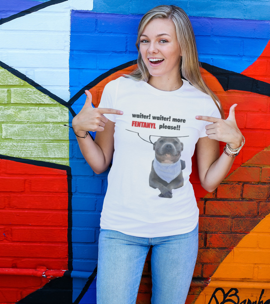 Waiter Waiter More Fentanyl Meme Dog Funny Please T-Shirt