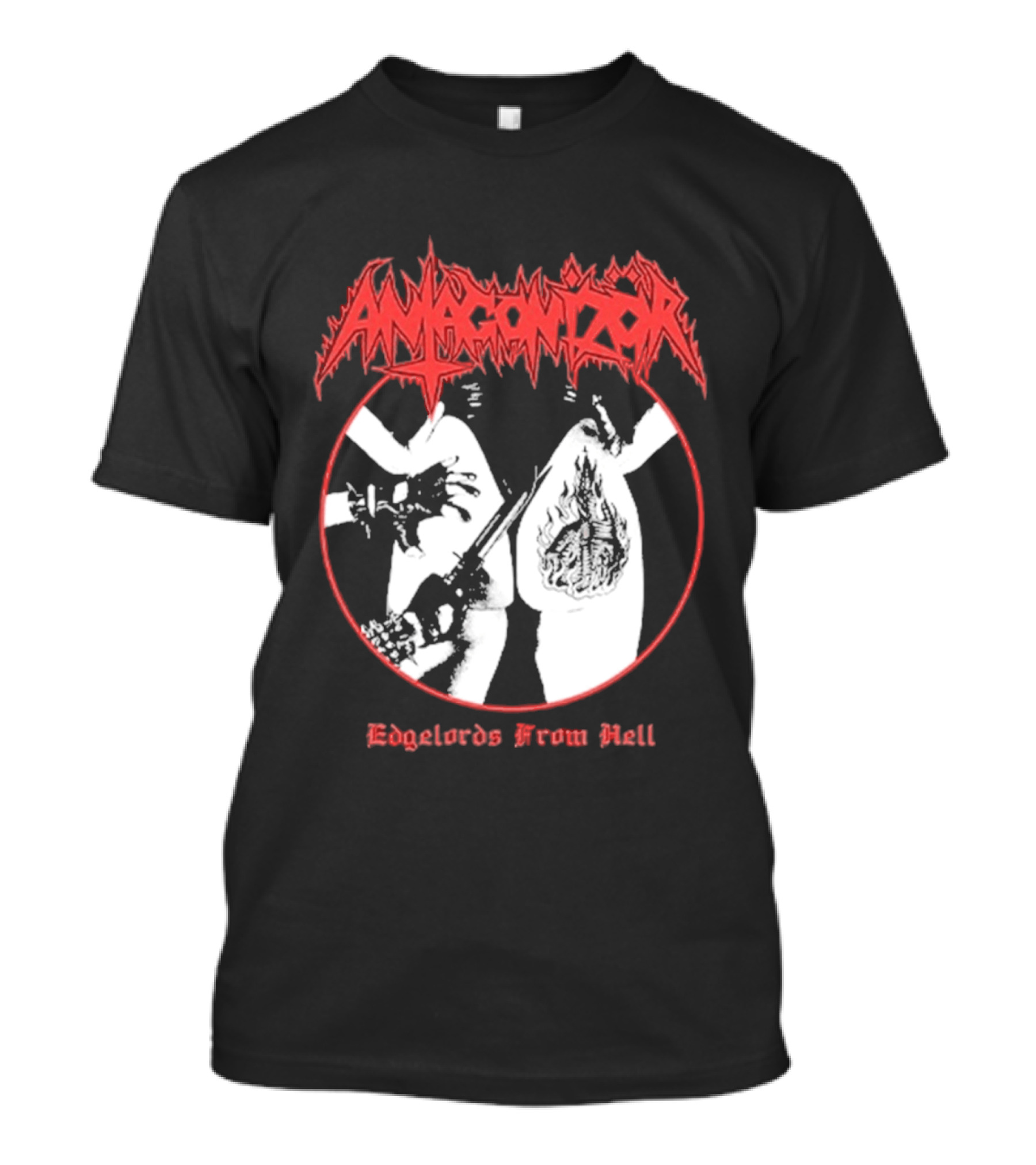Antagonizör Edgelords From Hell Metal Band Aesthetic T-Shirt