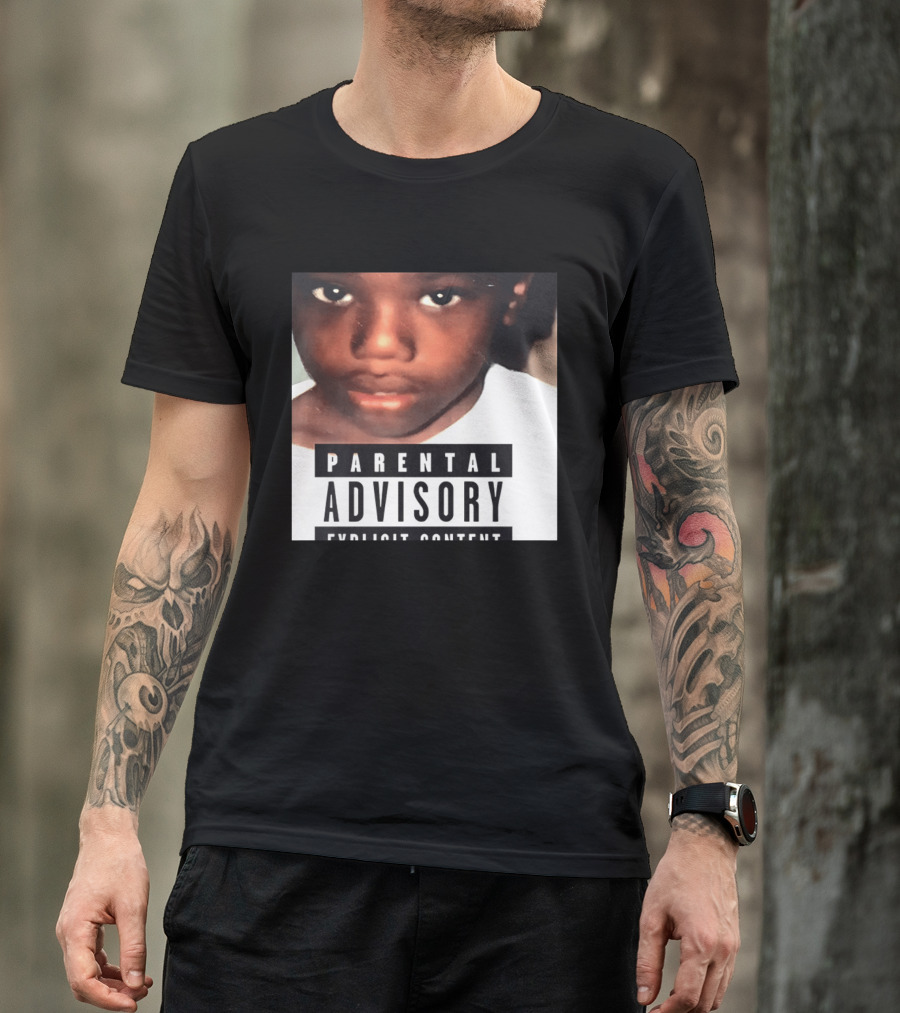 Parental Advisory Explicit Content Young Boy Image T-Shirt