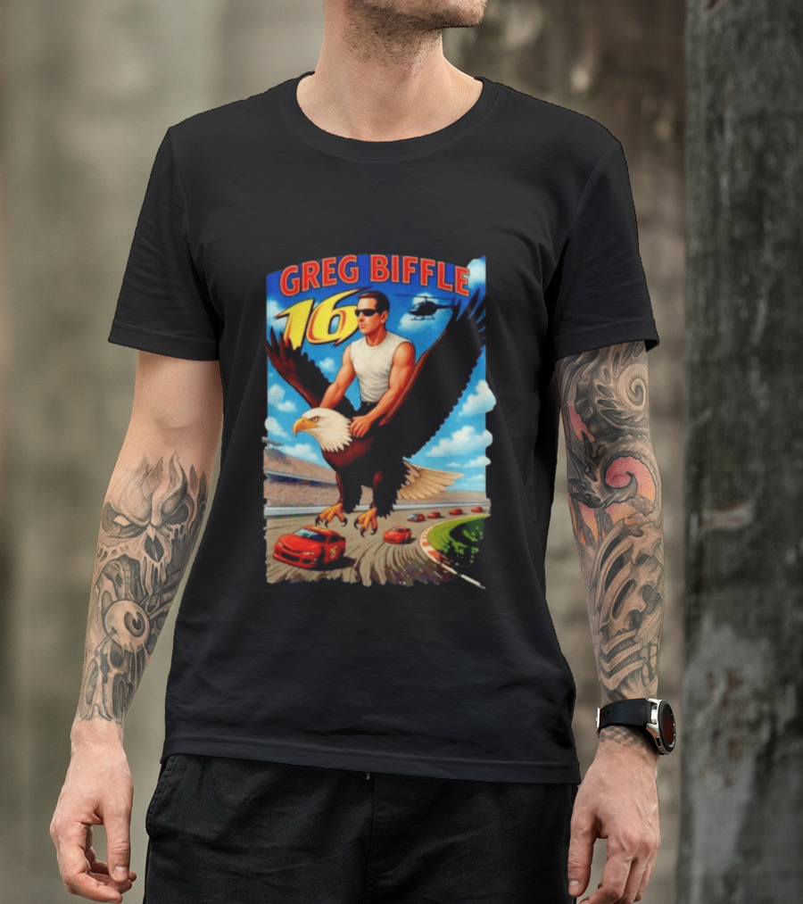 Greg Biffle NASCAR 16 Racing Adventure Bald Eagle Highway T-Shirt