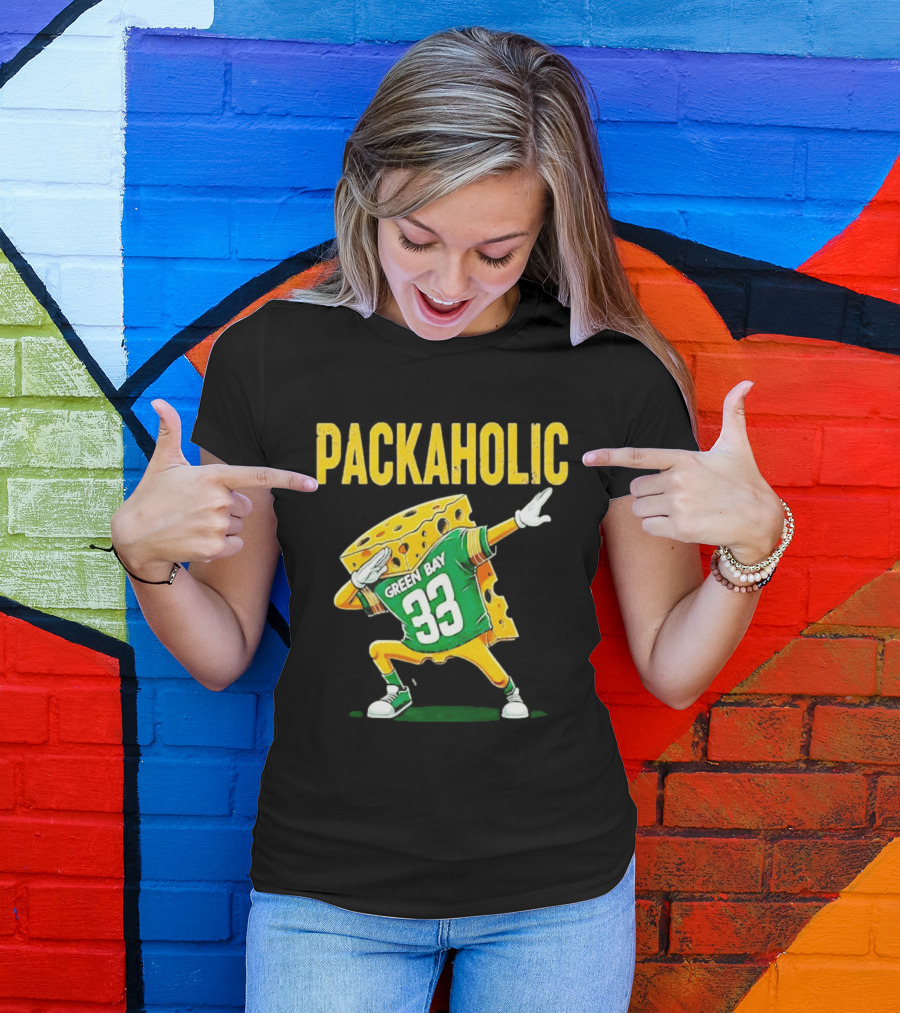 Packaholic Green Bay 33 Cheesehead Dab T-Shirt