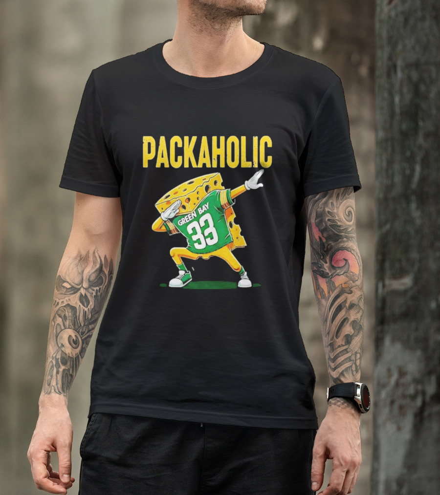 Packaholic Green Bay 33 Cheesehead Dab T-Shirt