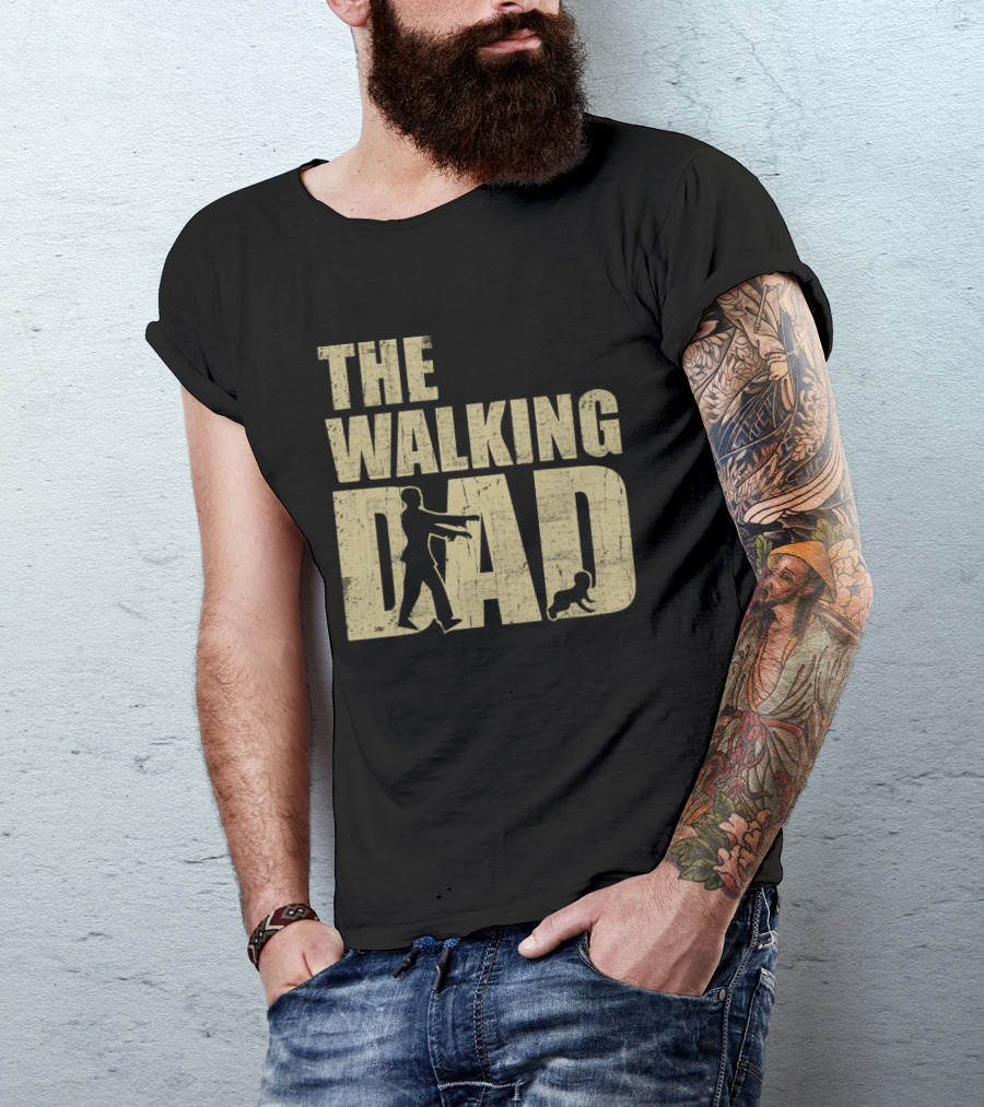 The Walking Dad Zombie Parody Dad And Baby T-Shirt
