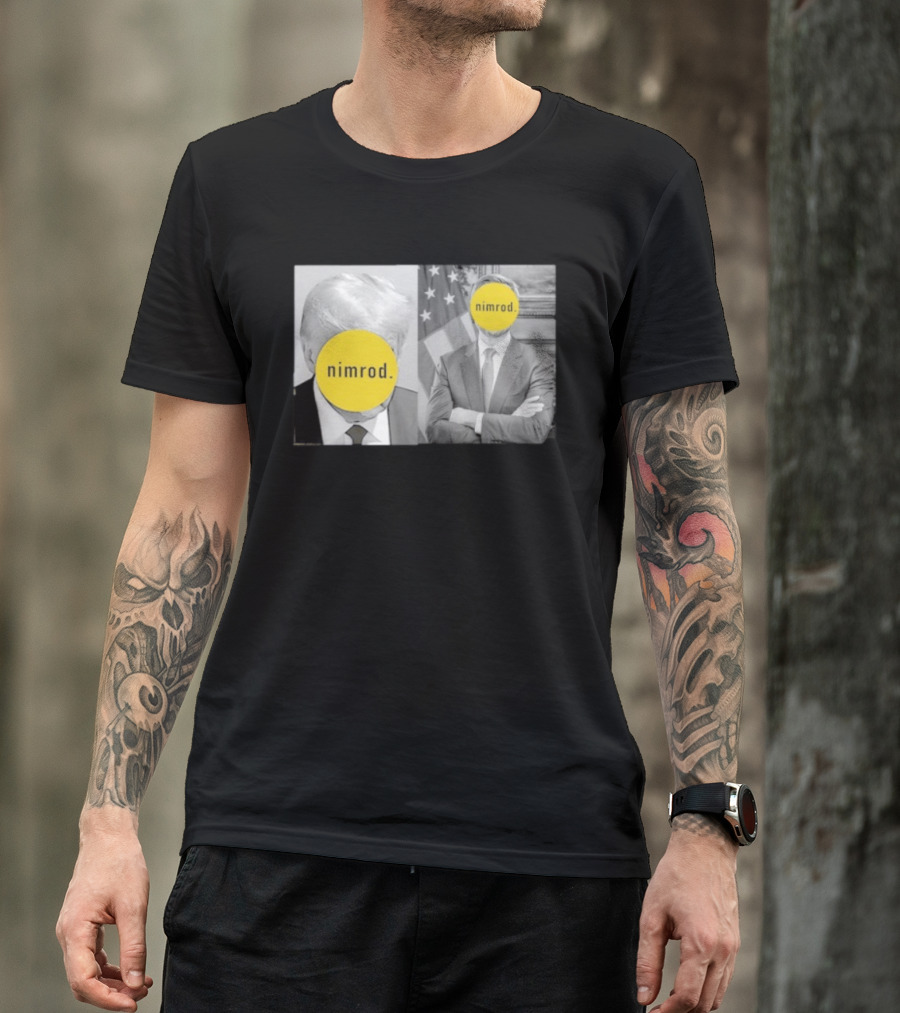 Trump JD Vance Nimrod Yellow Circle Comedy T-Shirt