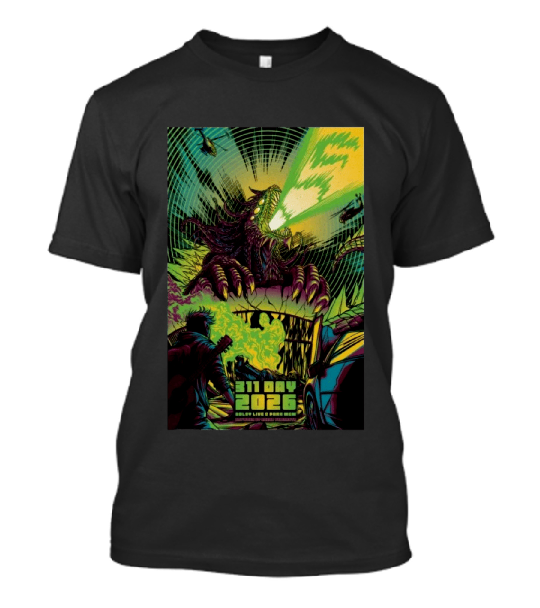 311 Day 2026 Dolby Live At Park MGM Las Vegas NV Alien Monster Art Helicopters T-Shirt