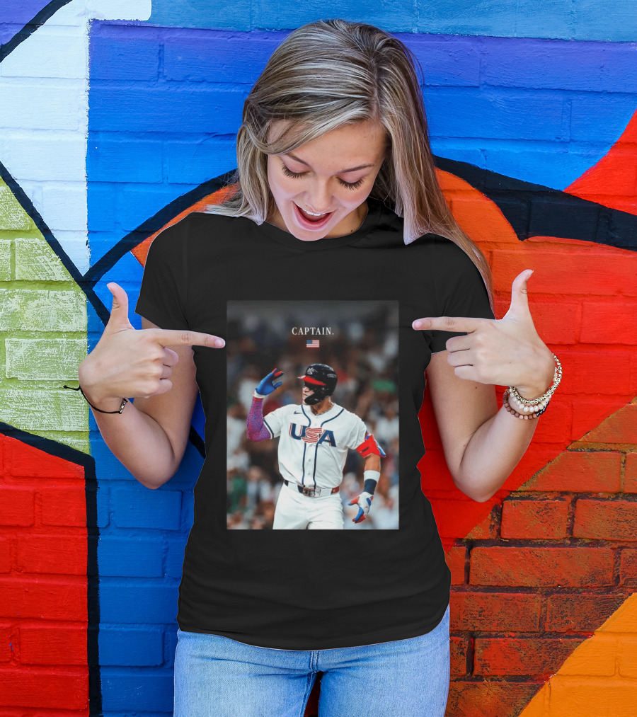 Aaron Judge Captain USA Team 2026 World Baseball T-Shirt