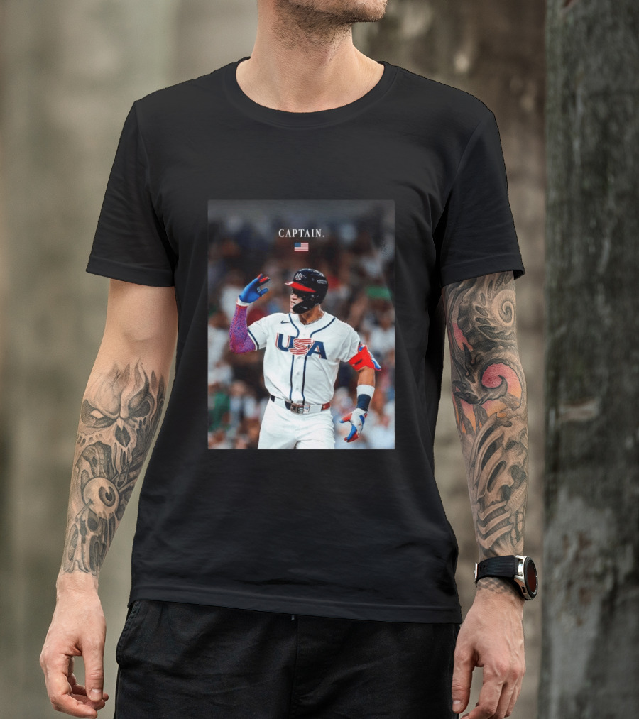 Aaron Judge Captain USA Team 2026 World Baseball T-Shirt