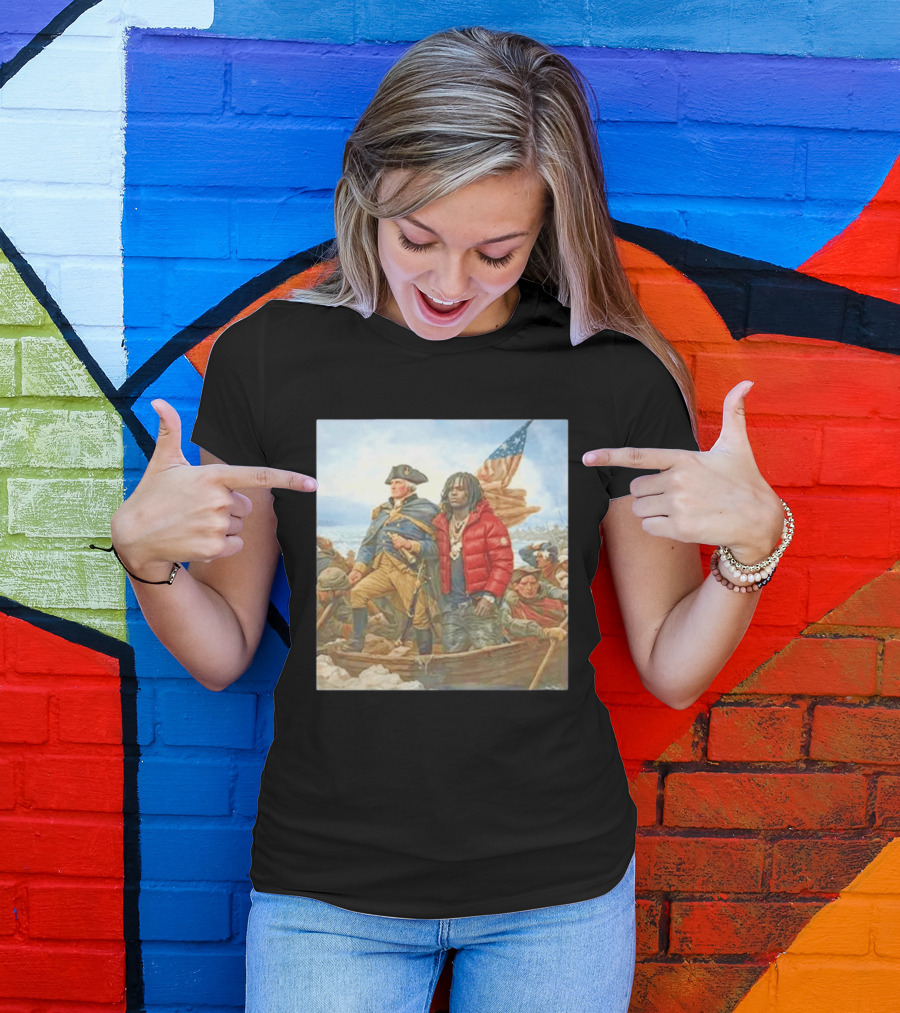 Chief Keef George Washington Parody Crossing The Delaware T-Shirt