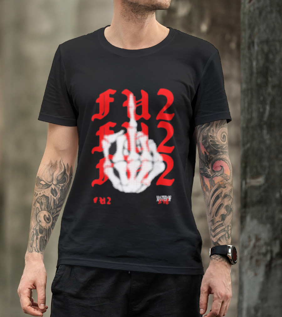 FU2 Middle Finger Three 6 Mafia Master Of Evil T-Shirt