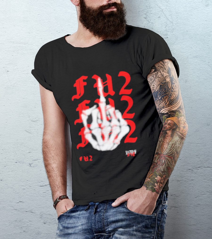 FU2 Middle Finger Three 6 Mafia Master Of Evil T-Shirt