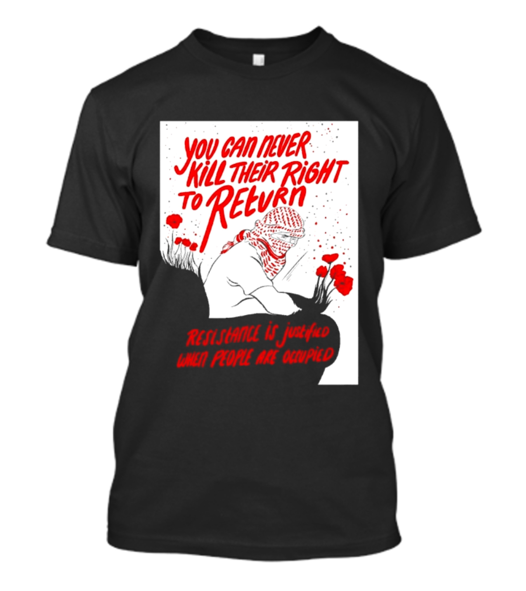 You Can Never Kill Their Right To Return Resistance Is Justified When People Are Occupied T-Shirt