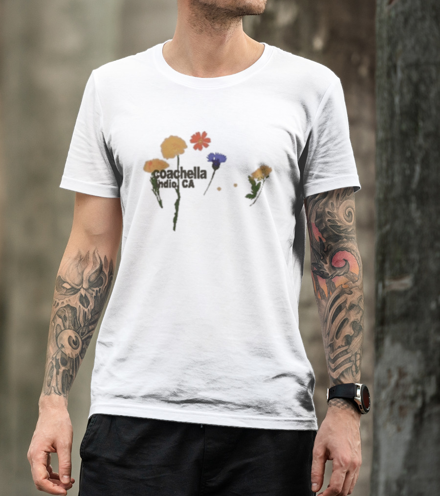 Coachella Indio Ca Pressed Flowers 2026 Lineup Blossoms T-Shirt