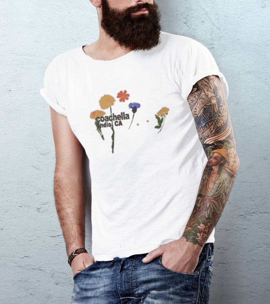 Coachella Indio Ca Pressed Flowers 2026 Lineup Blossoms T-Shirt