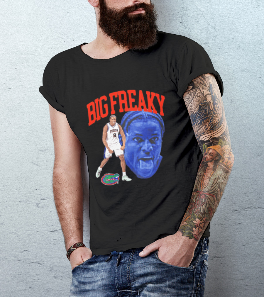 Florida Gators Rueben Chinyelu Big Freaky NBA Player Action T-Shirt