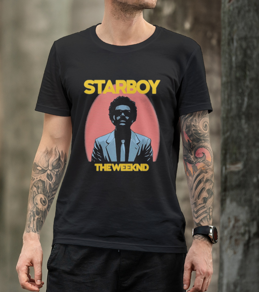 Starboy The Weeknd Music Icon Bold Yellow T-Shirt