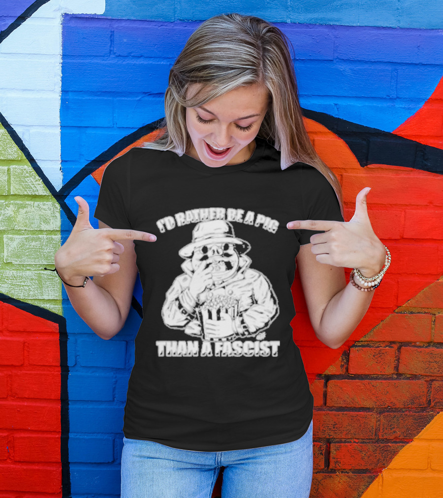 I'd Rather Be A Pig Than A Fascist Olafh Ace Porco Rosso Miyazaki T-Shirt