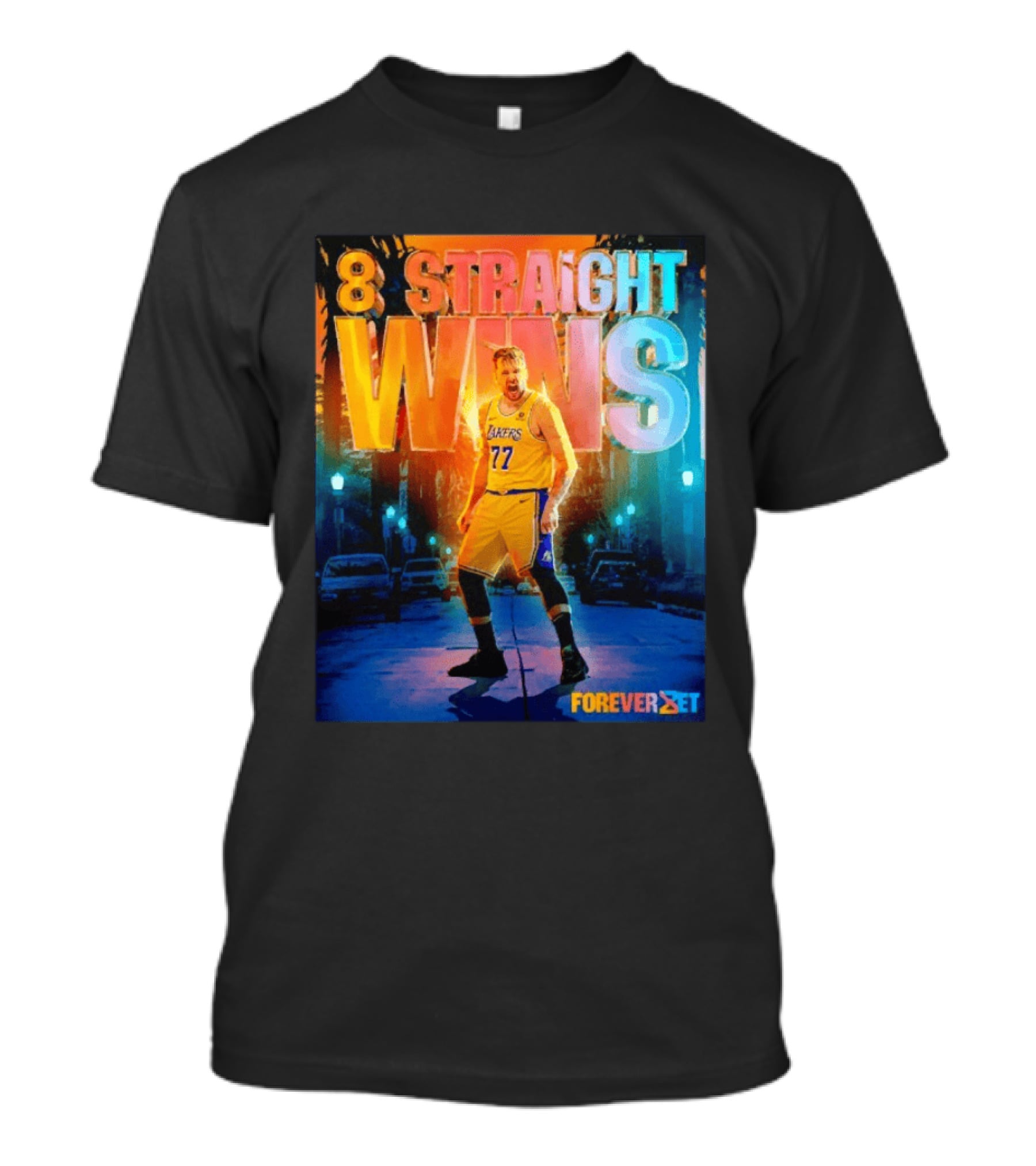 Luka Doncic Los Angeles Lakers 8 Straight Wins Forever Set Basketball T-Shirt