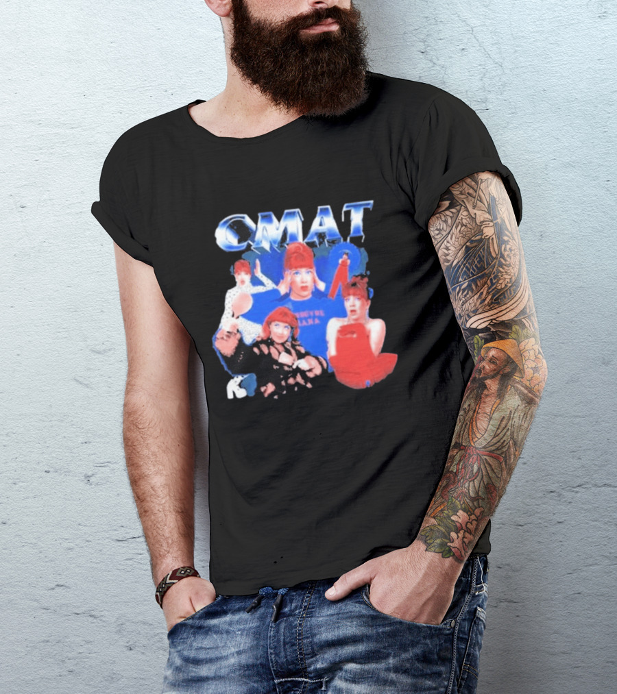 CMAT Retro Pop Style Collage With Colorful Characters T-Shirt