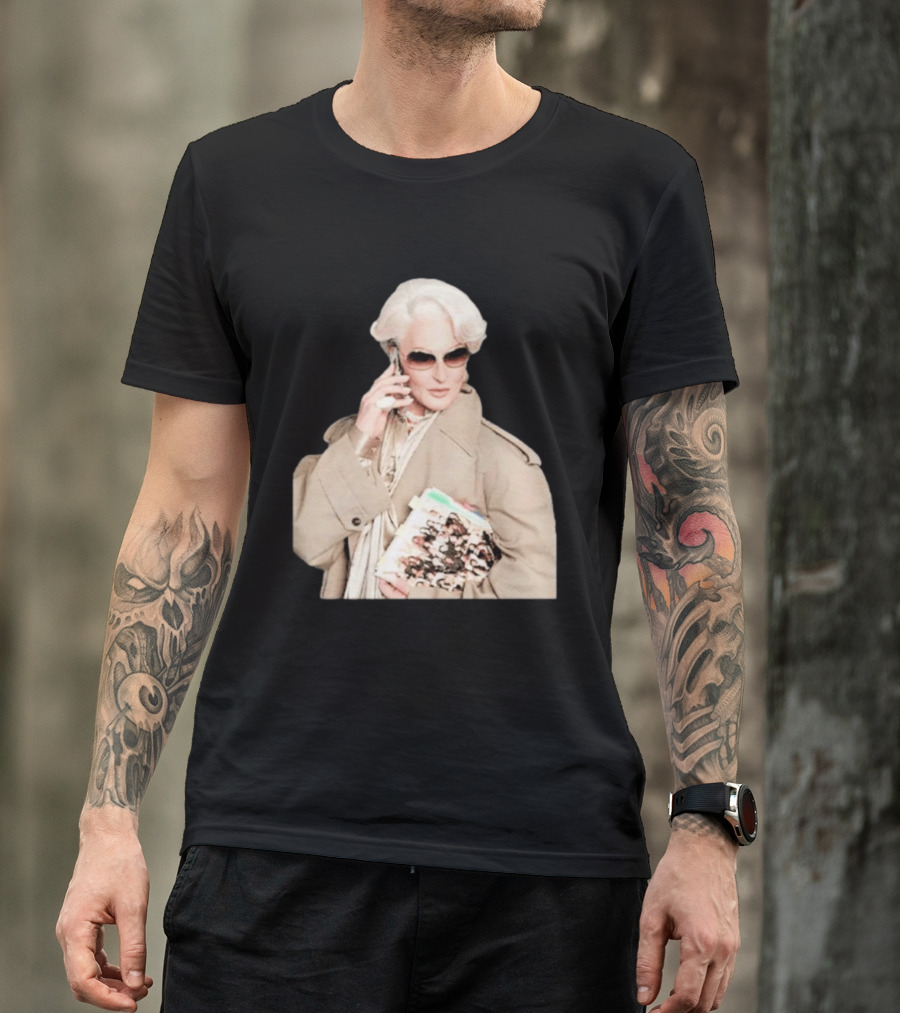 Miranda Priestly Iconic Fashion Boss With Sunglasses And Phone T-Shirt