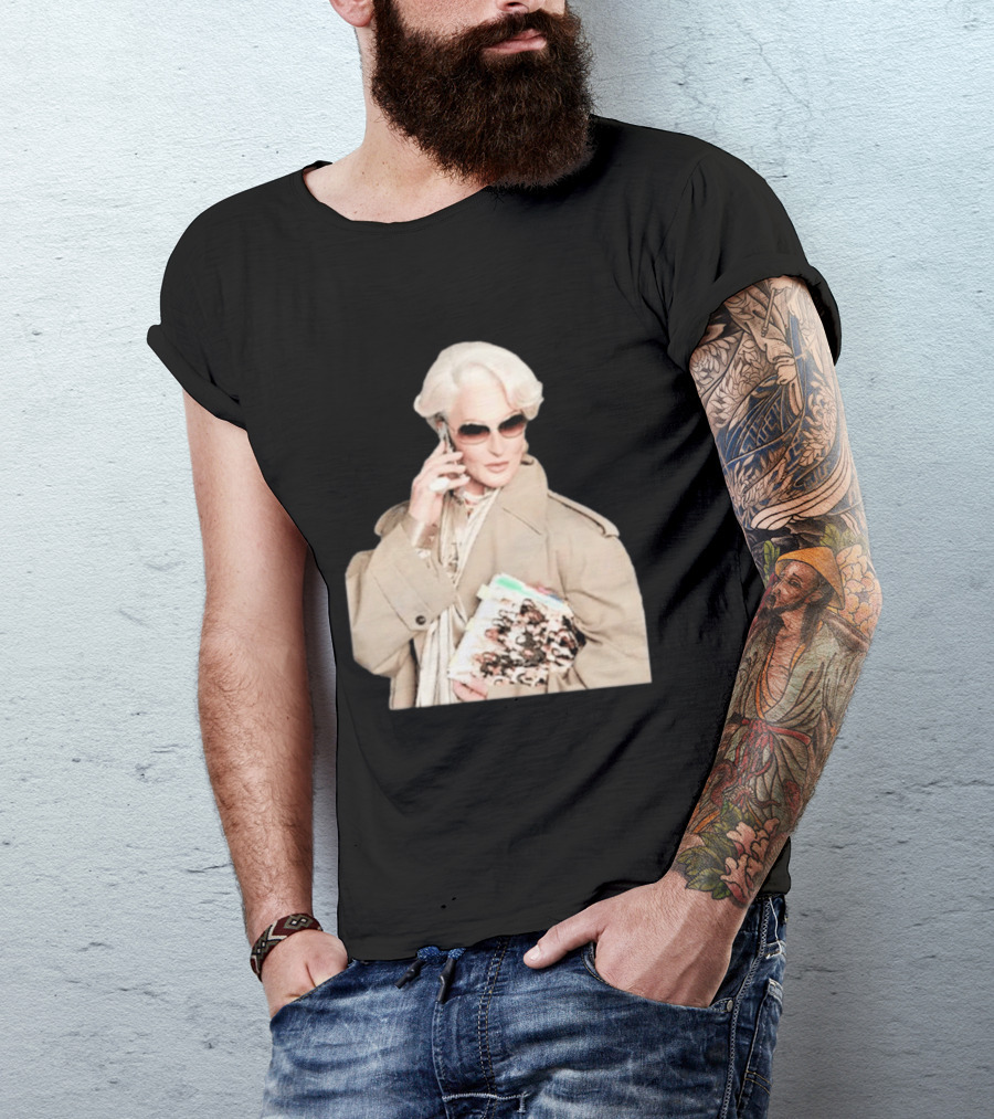 Miranda Priestly Iconic Fashion Boss With Sunglasses And Phone T-Shirt