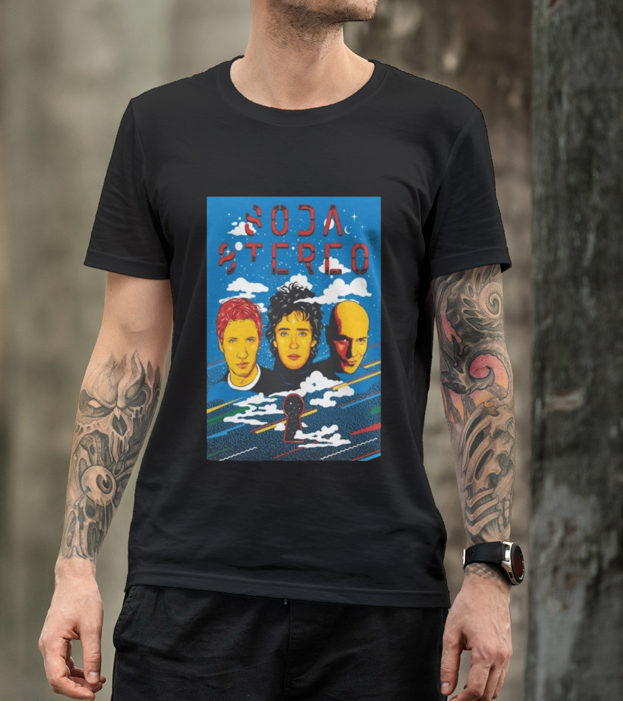 Soda Stereo Band Ecos 2026 Keyhole T-Shirt