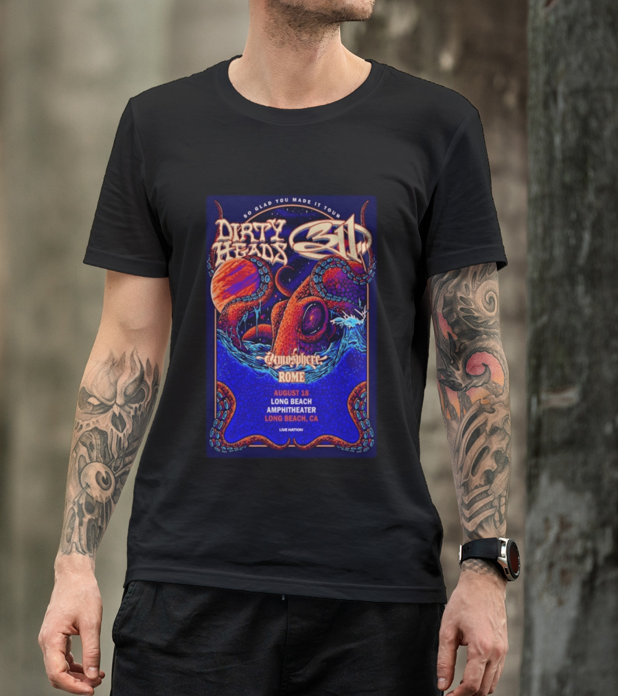 Dirty Heads August 18 2026 At Long Beach Amphitheater Show T-Shirt