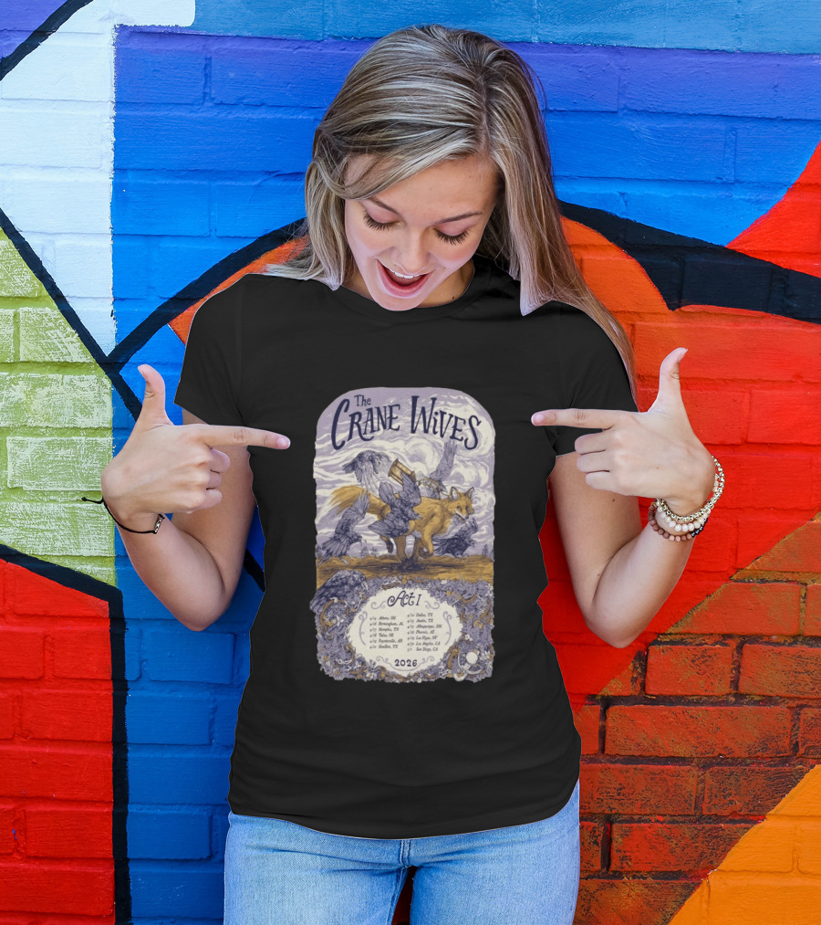The Crane Wives Act I Tour 2026 Fox And Birds Concert T-Shirt