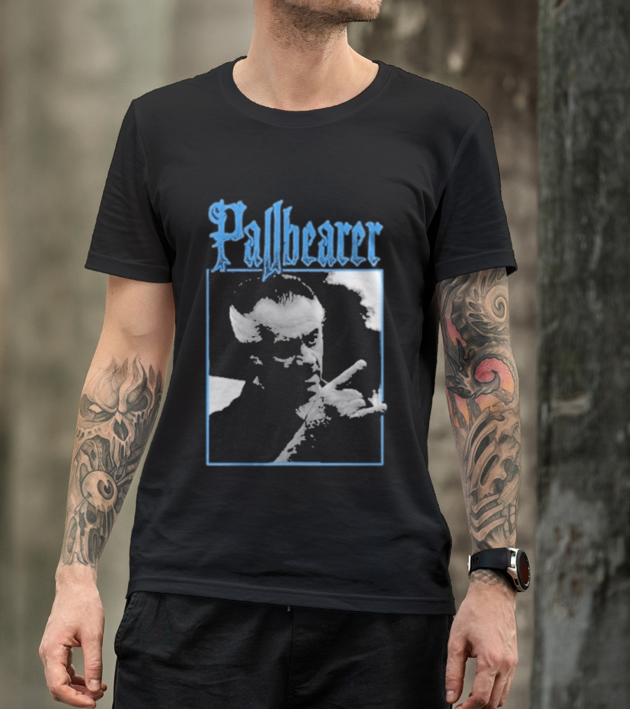 Pallbearer Gothic Font Black And White T-Shirt