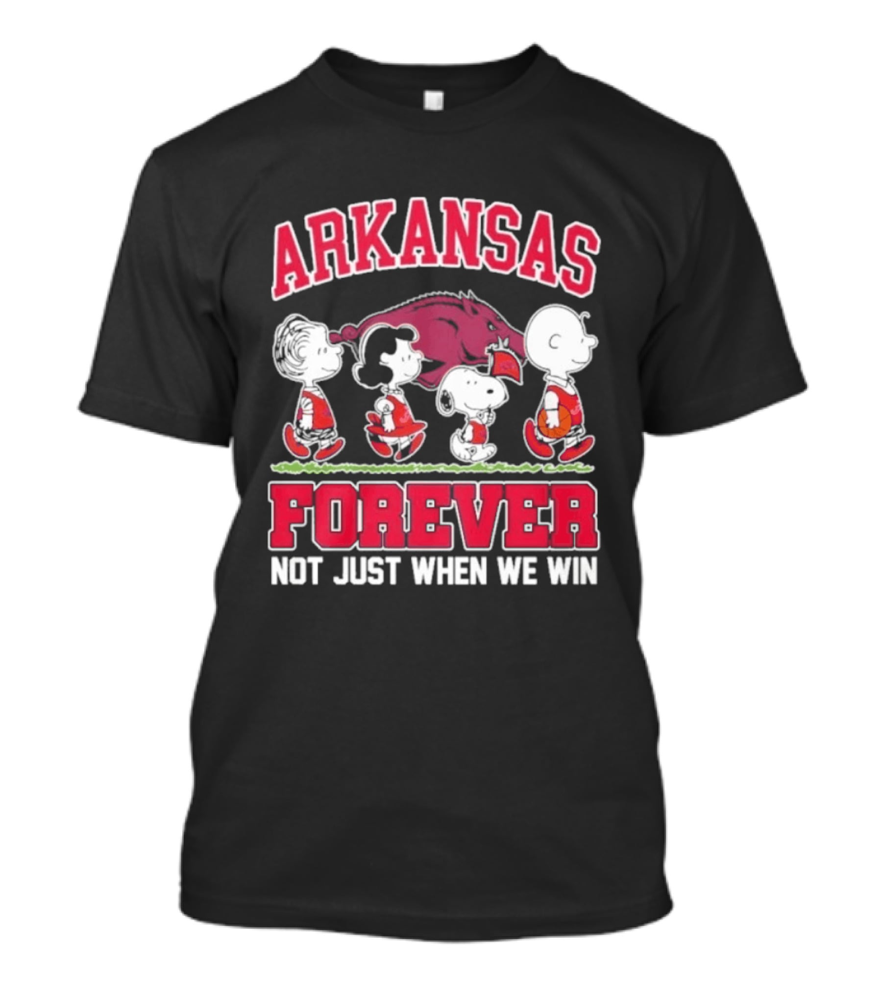 Arkansas Basketball Forever Peanuts Not Just When We Win T-Shirt