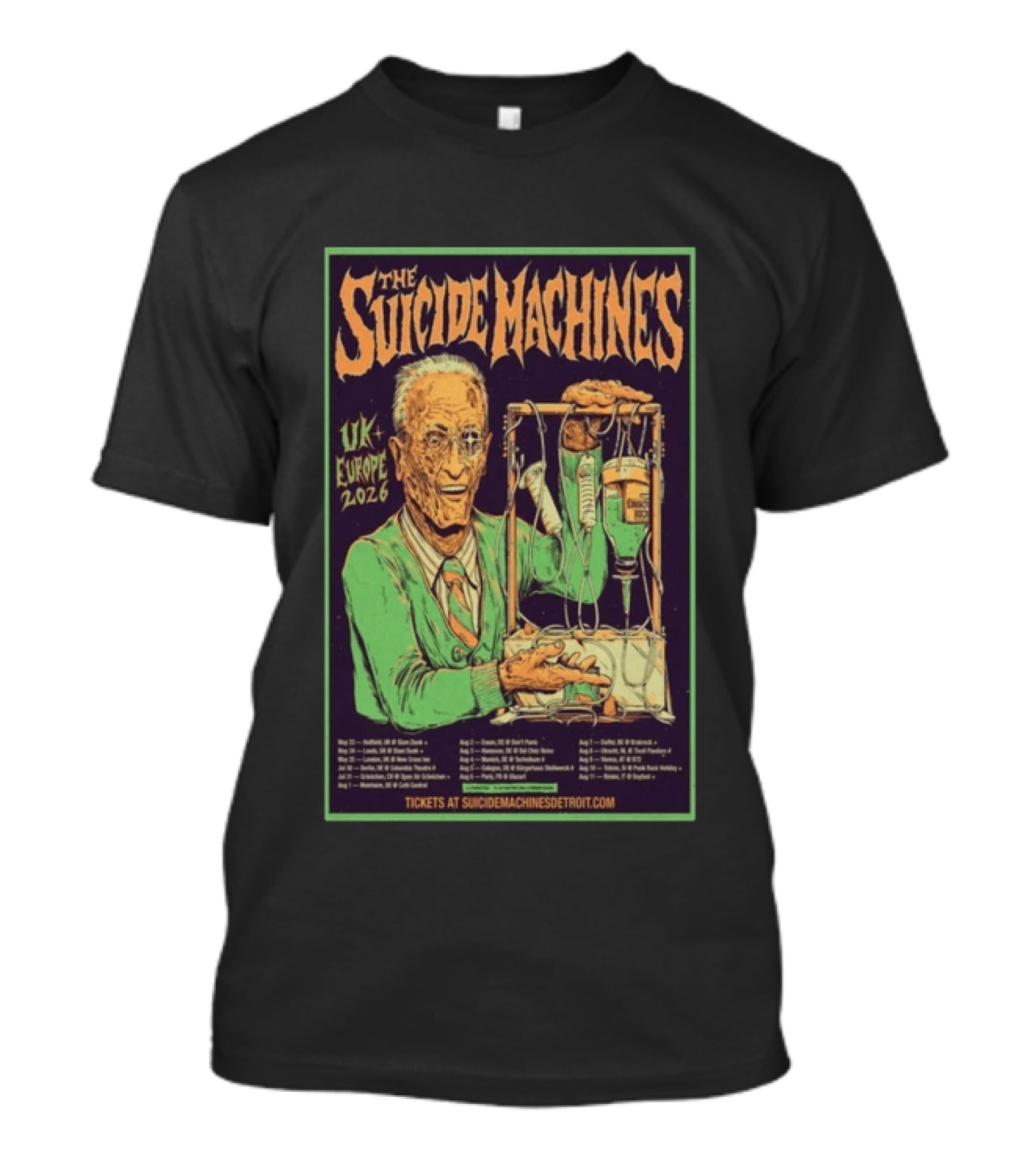 The Suicide Machines UK Europe 2026 Tour Vintage Punk Rock Concert Schedule T-Shirt