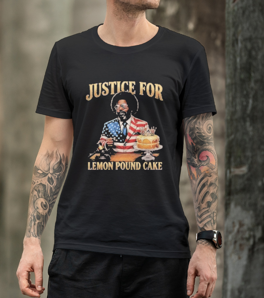 Justice For Lemon Pound Cake Afroman American Flag Suit T-Shirt
